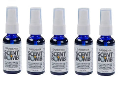 Scent Bomb Air Freshener Spray, 100 % Oil Based Concentrated Air Freshener, Air Freshener Spray for Car, Room, Bathroom and Odor Eliminator, Gardenia, 5 Pack